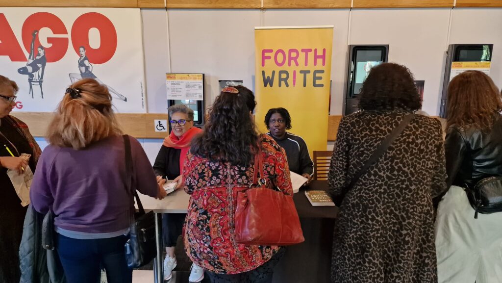 Women queue to get books signed by Kit De Waal and Dorothy Koomson